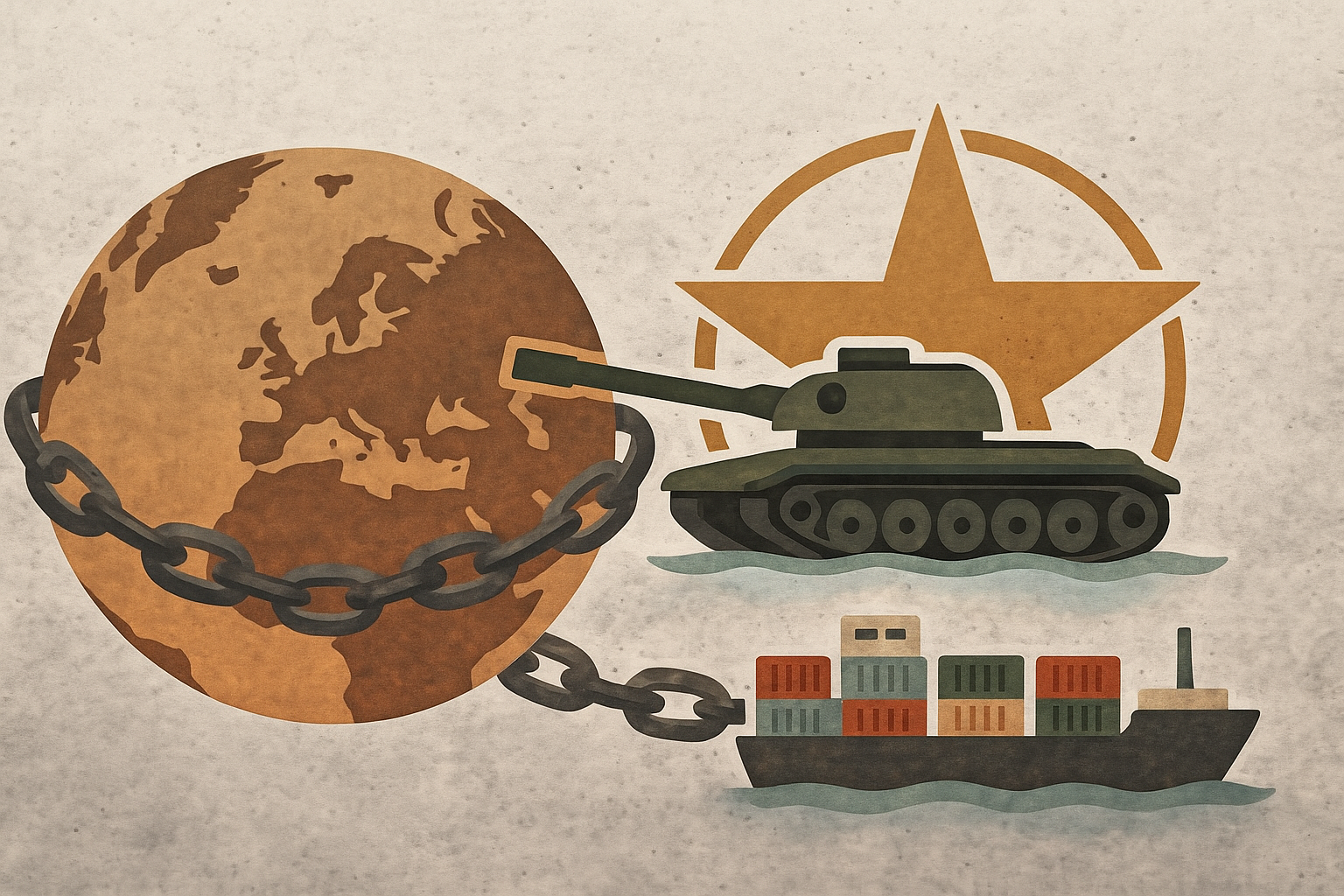 Illustration af antiimperialisme